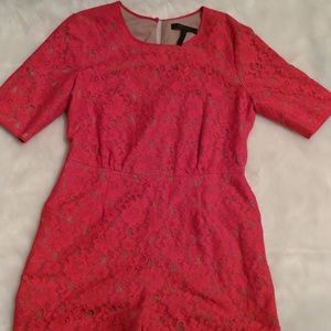 BCBGMAXZRIA RED ROMPER Lace Size M
